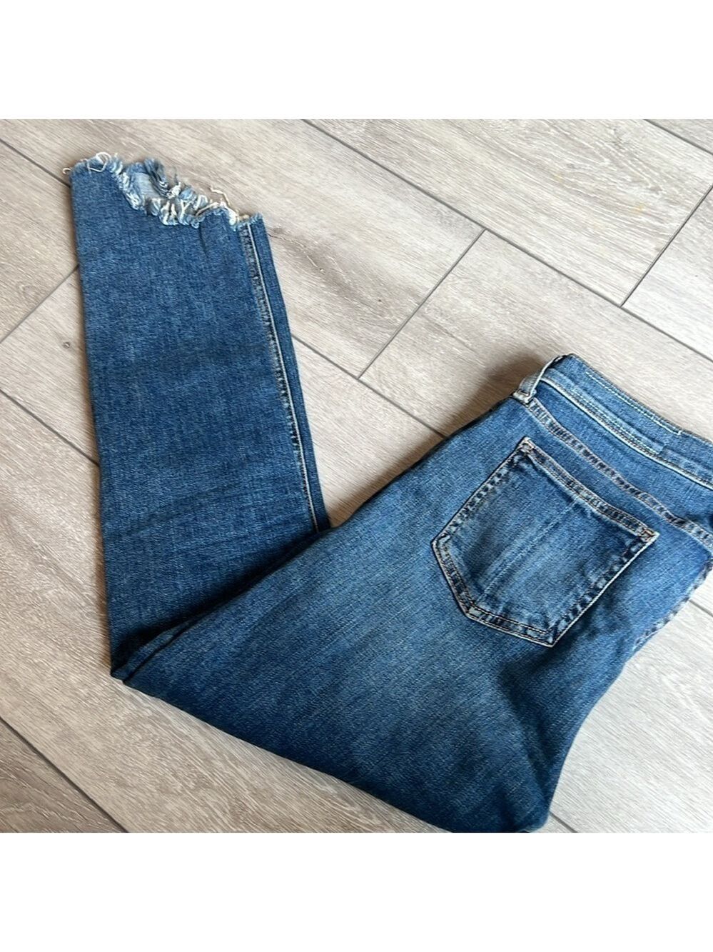 Rag & Bone Hampton distressed hem straight leg capri jeans size 27 - Picture 7 of 8